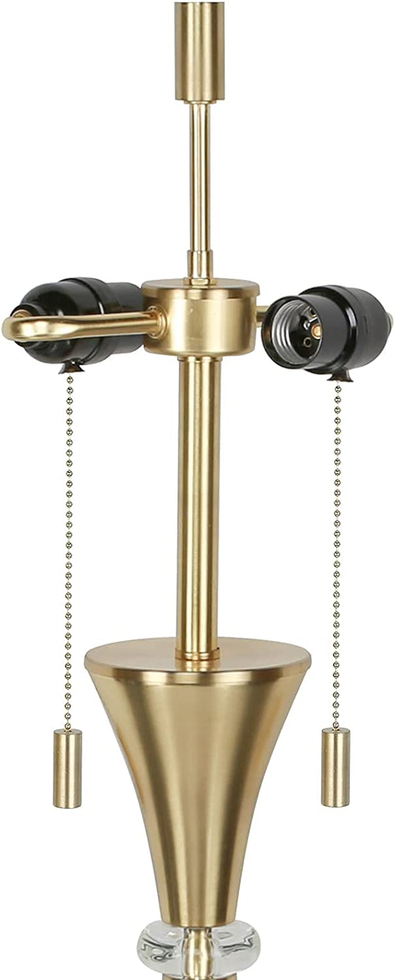 Console Table Lamps Set of 2, End Table Nightstand Bedside Light for Living Room Bedroom, 26" Side Table Lamp, Glam Crystal Ball Brass Metal Base