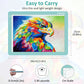 Portable A4 Tracing LED Copy Board Light Pad,Light Board with Protect Frame,Ultra-Thin 3 Color Temperatures Stepless Dimming Light Box for Weedind Vinyl,Sketching,Animation,Diamond Painting,Blue