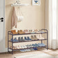 3-Tier Long Shoe Rack for Closet Stackable Wide Shoe Shelf Organizer and Storage for Floor, Entryway (Bronze)