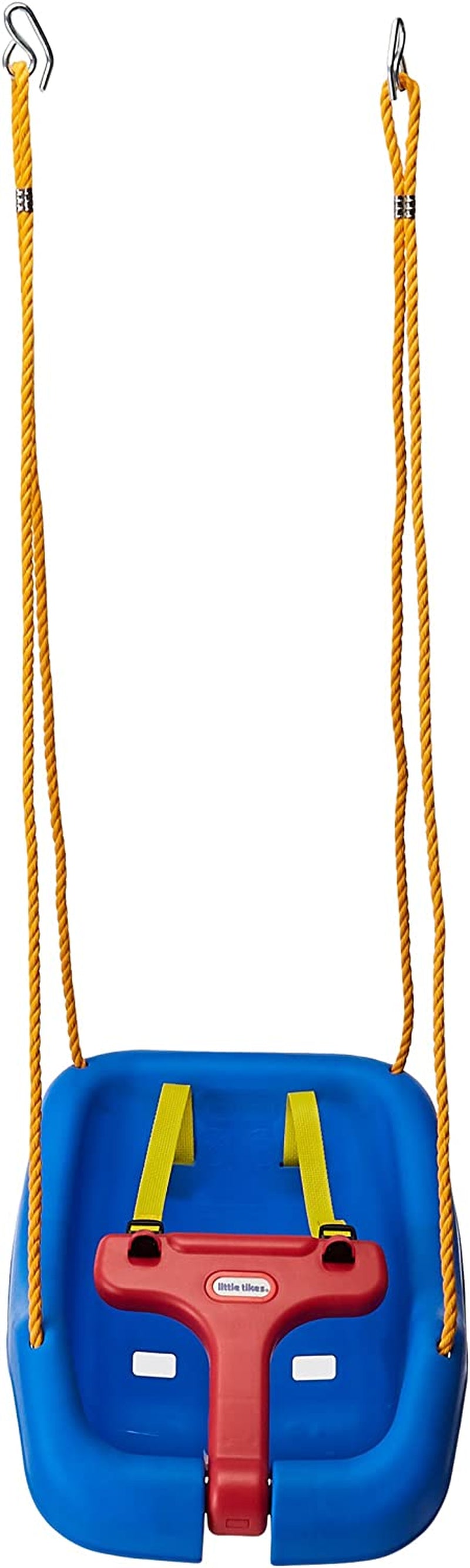 Little Tikes Snug 'N Secure Blue Swing with Adjustable Straps, 2-In-1 for Baby and Toddlers Ages 9 Months - 4 Years