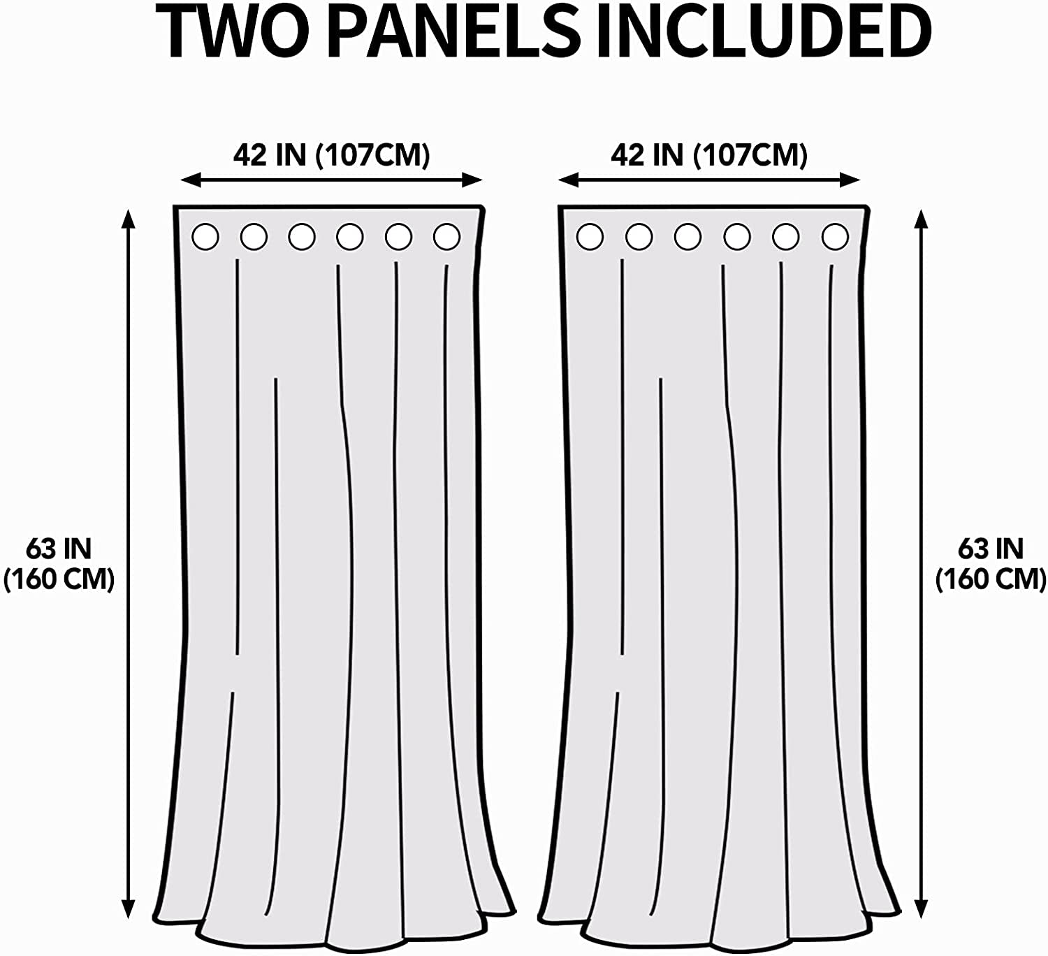 Blackout Curtains for Bedroom, Thermal Insulated Window Curtains for Living Room, Noise Reduction and Sun Light Blocking Grommet Curtain Panels, Set of 2, 42 X 63 Inch, Camel