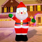5 FT Christmas Inflatables Santa Claus Outdoor Christmas Decorations Clearance Blow up Yard Decor with LED Lights for Xmas Holiday Party Indoor Garden Lawn Décor