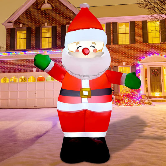 5 FT Christmas Inflatables Santa Claus Outdoor Christmas Decorations Clearance Blow up Yard Decor with LED Lights for Xmas Holiday Party Indoor Garden Lawn Décor
