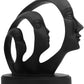 Human Face Thinker Statue Modern Home Decor Abstract Sculptures Suitable for Creative Room Home, Office Study Decor Home Decor Accents(Resin-Black)