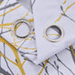 White Tree Curtains for Bedroom 84Inch Half-Blackout Yellow Grey Print Branch Curtains for Living Room Window Treatment Set 50”W Grommet Top Set of 2