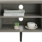 TV Stand for 55 Inch TV, Entertainment Center with Storage and Open Shelves, Mid Century TV Stand Table, Media Console for Living Room, Bedroom, Grey