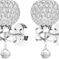 Crystal Wall Sconces Set of Two, Modern Wall Light Sconces Wall Lighting with Hanging Crystal Ball, Wall Mount Lamp Bedside Wall Lamp Silver Sconces Wall Decor for Bedroom Living Room Hallway