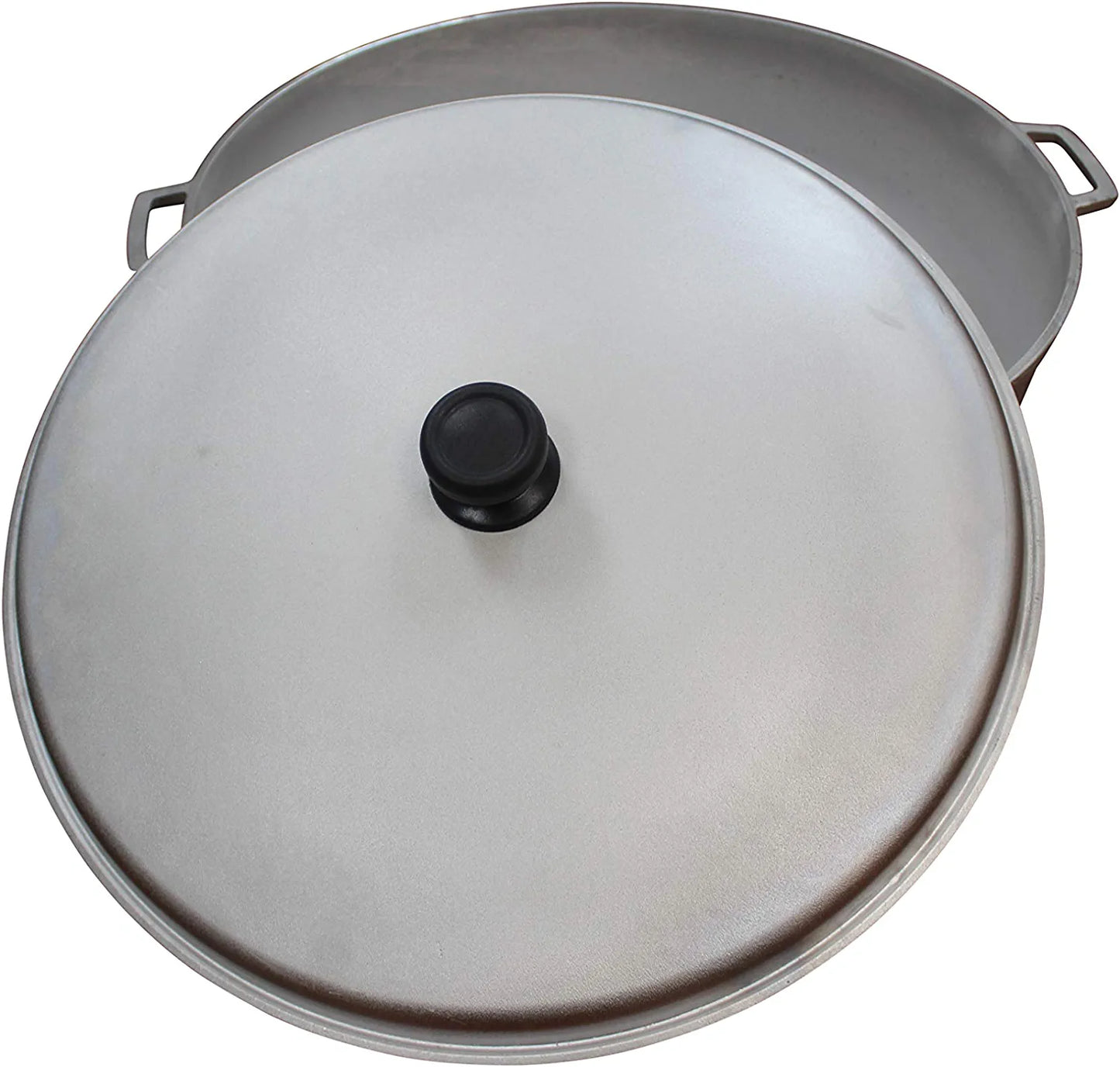 USA 17.9Qt JUMBO Traditional Colombian Caldero (Dutch Oven) for Cooking and Serving, Silver, 17.9 Quart