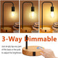 Set of 2 Touch Control 3-Way Dimmable Industrial Table Lamp with 2 USB Charging Ports & AC Outlet Metal Bedside Nightstand Desk Lamp for Bedroom Living Room, Vintage ST64 E26 Edison LED Bulbs Included