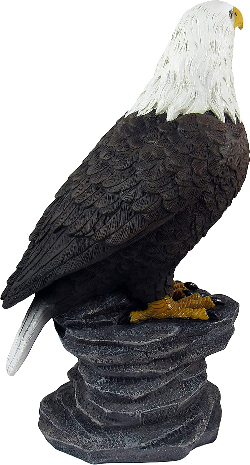 - Liberty - Majestic American Bald Eagle on Rock Desk Statue Figurine Patriotic Sculpture USA Freedom Office Bookshelf Tabletop Home Decor Accent, 9-Inch…