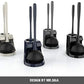 Toilet Plunger and Bowl Brush Combo for Bathroom Cleaning, Black, 1 Set