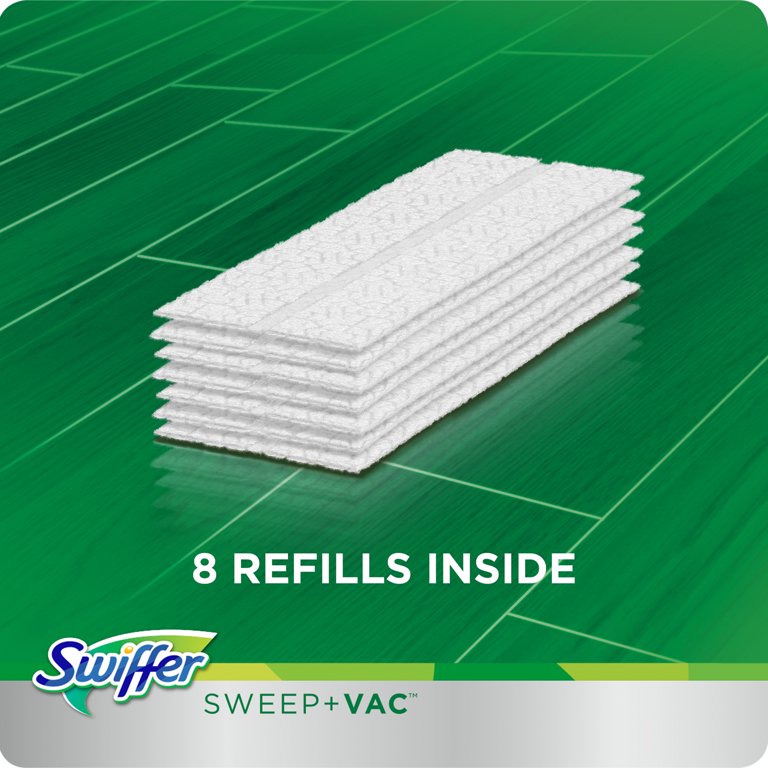 Swiffer Sweep + VAC Cordless Vacuum Kit (1 Rechargeable Vacuum Sweeper, 8 Dry Cloths, 1 Replaceable Filter, 1 Battery Charger)