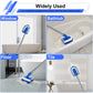 Shower Brush Scrubber with Long Extendable Handle 46'' -2In-1 Tub and Tile Cleaning Brush Interchangeable Scrub Brush Attachment for Cleaning Bathroom Shower Bathtub Floor