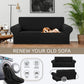 Stretch Loveseat Sofa Cover Slipcover ,Couch Covers for 2 Cushion Couch Sofa (55"-79") Furniture Protector Sofa with Elastic Bottom for Kids,Dog. Jacquard Small Checked (Medium,Black)