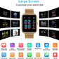 Smart Watch for Women Men Fitness: Waterproof Smartwatch for Android Ios Phone Sport Running Digital Watches Activity Tracker with Heart Rate Sleep Blood Oxygen Monitor Step Counter Touch Screen