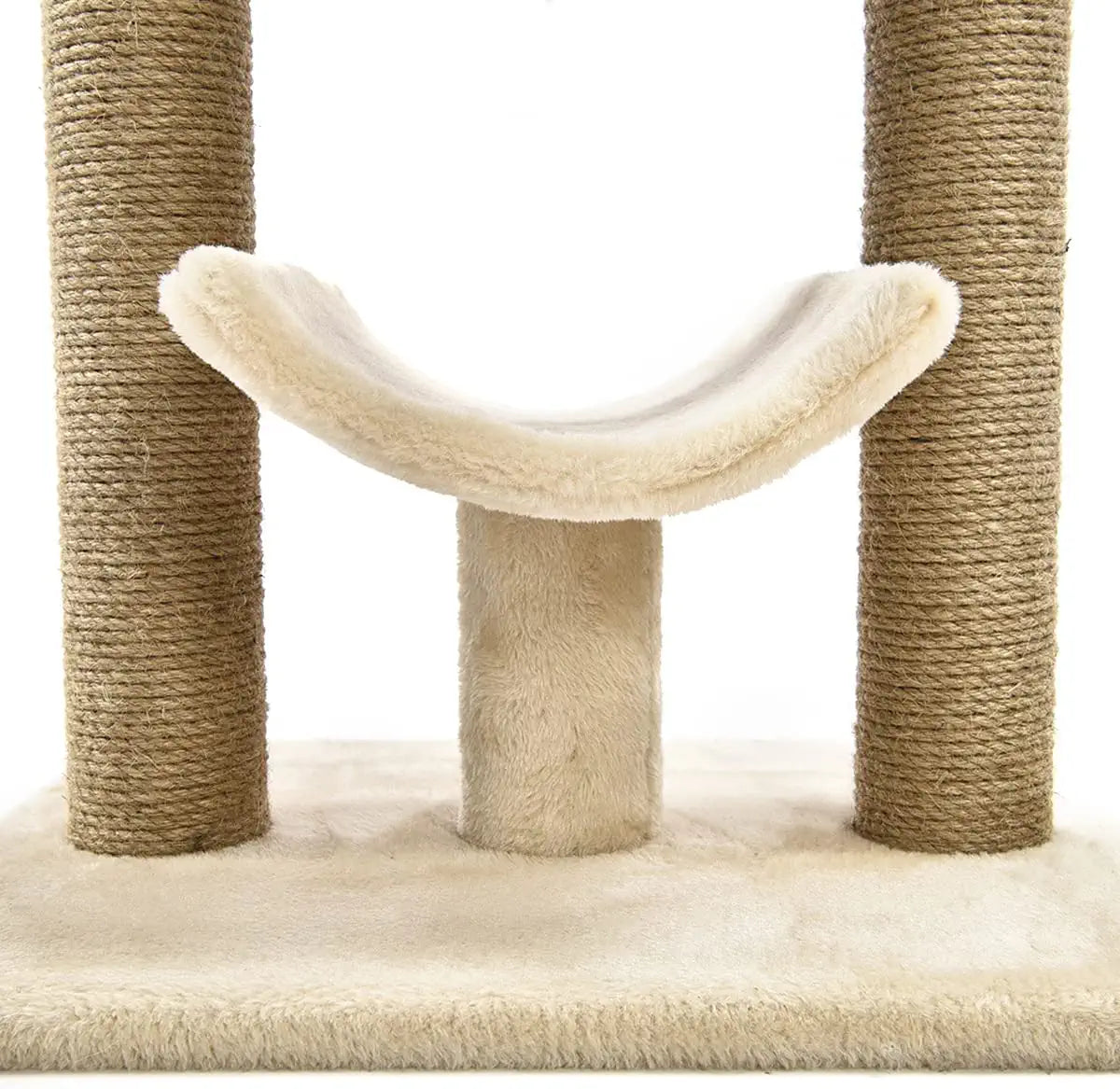 Top Platform Cat Tree with Scratching Post - 18 X 14 X 22 Inches, Beige