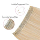 Invisible Wire Hair Extensions with Transparent Headband Adjustable Size Removable Secure Clips in Straight Secret Hairpiece for Women (24 Inch, Light Blonde)