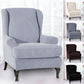 2-Piece Stretch Jacquard Spandex Fabric Wing Back Wingback Armchair Chair Slipcovers (Wing Chair)
