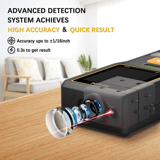 Laser Tape Measure - 165Ft Laser Measurement Tool Ft/In/M Unit Switching, High Accuracy Digital Tape Measure with Backlit LCD and 2 Bubble Levels, Waterproof Laser Measure Distance, Area, Volume (50M)