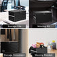 File Box with Lock,File Folder Organizer, Fireproof Document Organizer,Waterproof, Anti-Static, Multi-Layer/ Pockets, Fireproof Document Box for Letter & Legal Size Folder/Books Storage