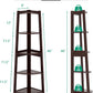 5 Tier Corner Shelf – Modern Wall Corner Storage Rack Plant Stand Small Bookshelf - Freestanding Ladder Shelf Display Organizer for Living Room, Kitchen, Home Office, Small Space (Coffee)