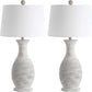 Lighting Collection Bentlee Rustic Grey 30-Inch Bedroom Living Room Home Office Desk Nightstand Table Lamp Set of 2 (LED Bulbs Included)