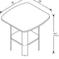 Simple Design End Table, 2-Pack, French Oak Grey/Black