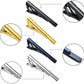 4Pcs Mens Tie Clip Necktie Bar Clasp Clamp Pin Stainless Steel Gold Black Silver
