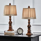 24" Table Lamp Set of 2 for Living Room Bedside Table Desk Lamps for Bedroom Kids Room Office Rustic Table Lamps Resin Brown