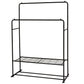 Garment Rack Freestanding Hanger Double Pole Multi-functional Bedroom Clothing Rack,Metal Clothing Garment Rack with Shelves,Black