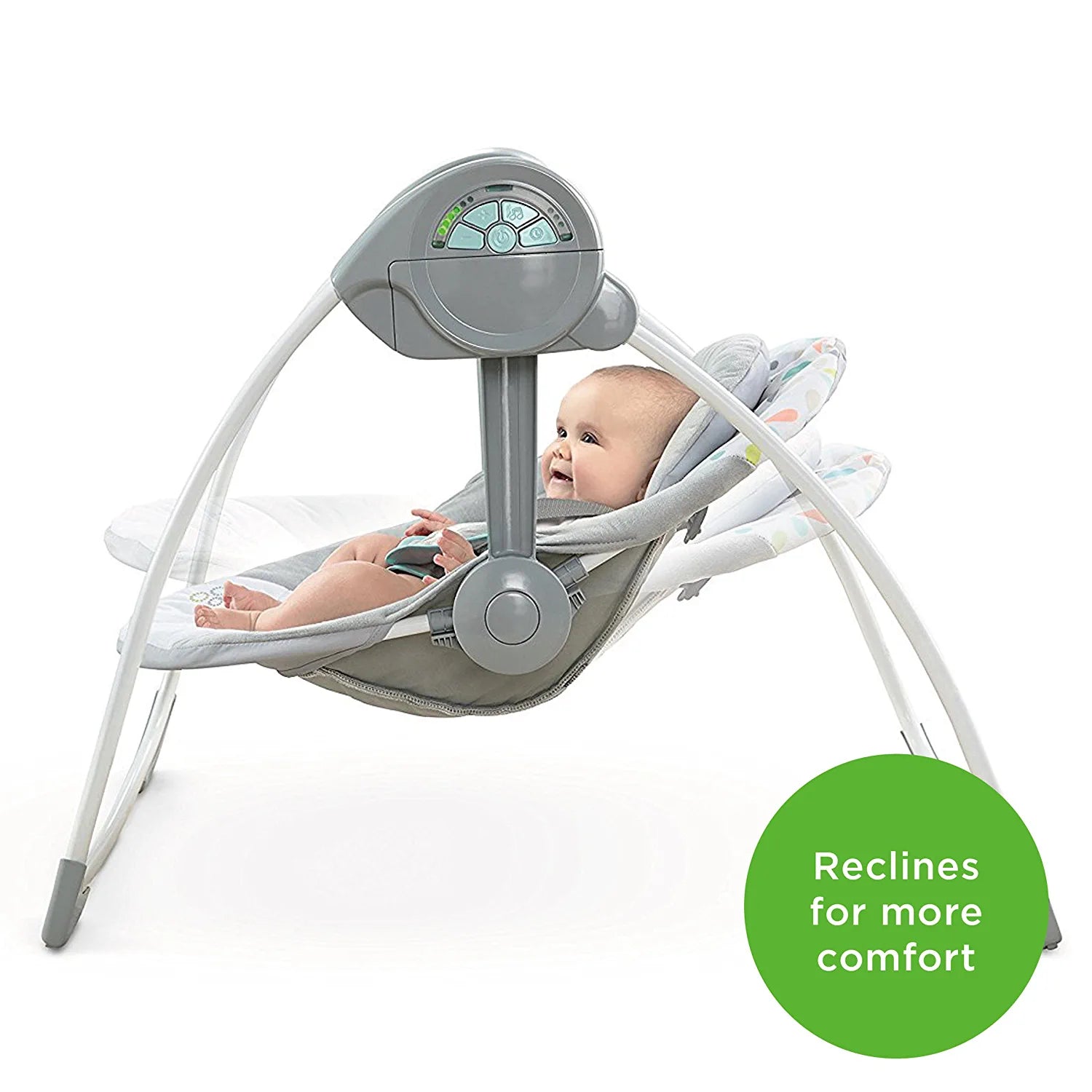 Comfort 2 Go Compact Portable 6-Speed Baby Swing with Music, Folds for Easy Travel - Fanciful Forest, 0-9 Months, 1 Count (Pack of 1)