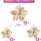36 Pieces Christmas Glitter Poinsettia Faux Flowers Christmas Flowers Decorations Wedding Xmas Tree New Year Ornaments (Gold)