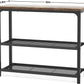 Small Console Table, Sofa Table with Double Mesh Shelves, Industrial Entryway Table for Entryway, Hallway, Foyer, Front Hall, Sofa Couch, Living Room, Bar, Kitchen, 32 Inch, Rustic