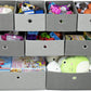 Kids Toy Organizer with 9 Storage Fabric Bins, Grey