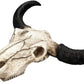 1Pcs Resin Wall Hanging Horn Skulls Steer Bull Head Sculpture Long Horn Cow Skull Wall Hanging Mounted Longhorn Steer Resin Wall Deco (NO.1)