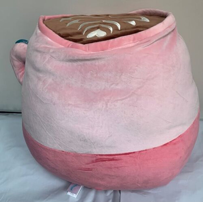 NEW RARE Emery Squishmallow Latte Kellytoy 16” Plush Doll Pink Cup with Tag