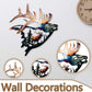 Home Collection Metal Wall Decor, Elk Deer Metal Wall Art Sculpture Silhouette Craft with Rustic Cabin Décor Finish Wall Decor Hanging for Living Room, Bedroom, Bathroom Indoor, 12.8 Inch