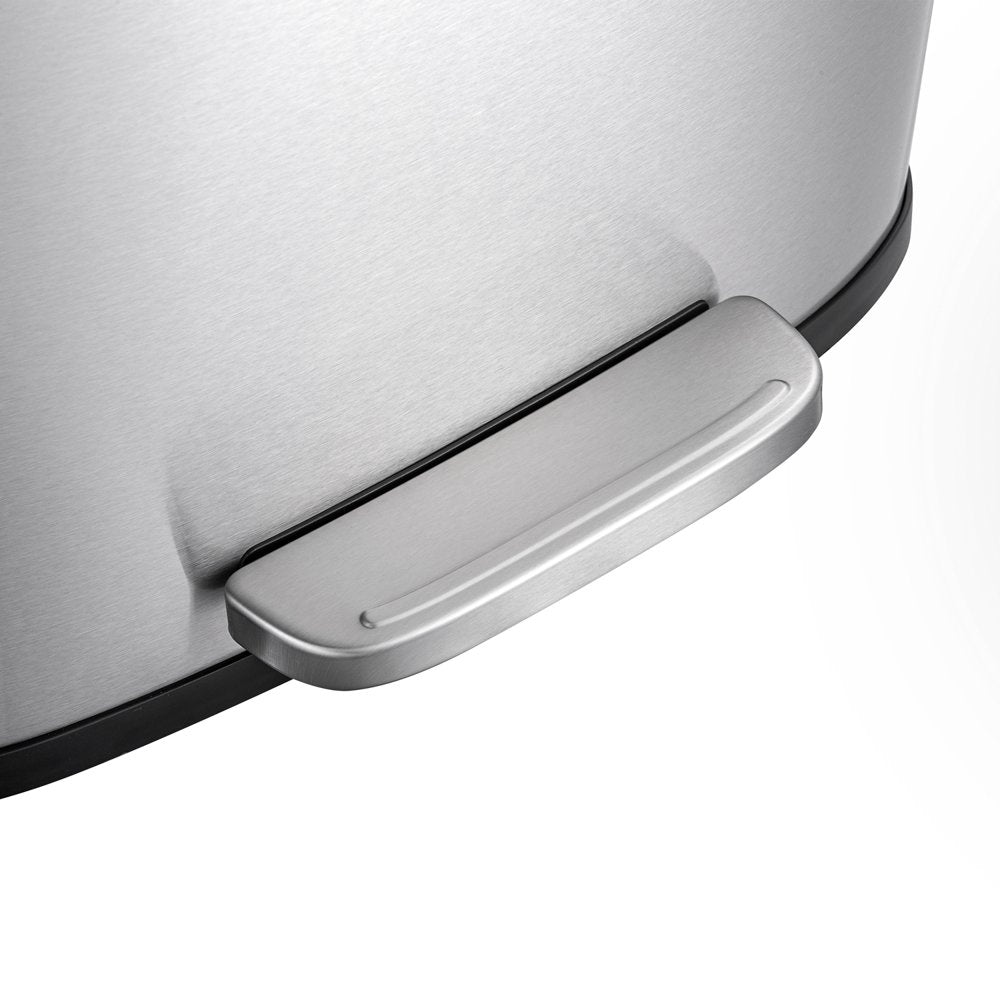 Qualiazero Rectangular Step Garbage Can 3 Piece Combo, 13.2 Gal , Two 1.3 Gal, Stainless Steel