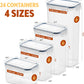 24 Pack Airtight Food Storage Container Set - BPA Free Clear Plastic Kitchen and Pantry Organization Canisters with Durable Lids for Cereal, Dry Food Flour & Sugar - Labels, Marker & Spoon Set