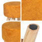 Homebeez Round Ottoman Velvet Foot Rest Stool Orange