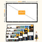 Projector Screen 120 Inch,  Movie Projector Screen 16:9 Foldable and Portable Anti-Crease Indoor Outdoor Projection Double Sided Video Projector Screen for Home, Party, Office, Classroom
