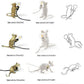 3 Pack Table Lamp Set Mouse Shape Resin Creative Desk Light Bedside Lamp Light Bedside Gift Decoration LED Bedroom,Study Room Home Room Decor (Gold)