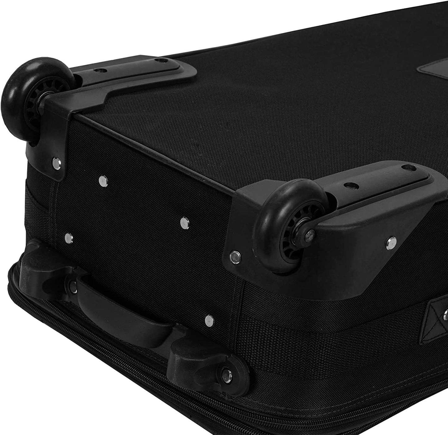 Rockland Fashion Softside Upright Luggage Set, Black, 2-Piece (14/19)