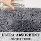 Bathroom Rug, Non-Slip Bath Mat 32"X20", Soft Cozy Shaggy Durable Thick Bath Rugs for Bathroom,Easier to Dry, Chenille Rugs for Bathtubs, Rain Showers and under the Sink (Dark Grey)