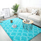 Luxury Shag Area Rug Modern Indoor Plush Fluffy Rugs, Extra Soft and Comfy Carpet, Geometric Moroccan Rugs for Bedroom Living Room Girls Kids Nursery, 5X8 Feet Blue/White