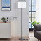LED Floor Lamp Simple Design, Modern Floor Lamp with Shade, Tall Lamps for Living Room Bedroom Office Dining Room Kitchen, Black Pole Lamp with Foot Switch(Without Bulb)