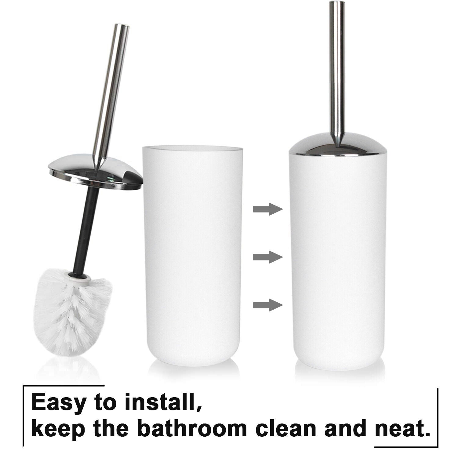 White Bathroom Accessories Set 6 Piece Bath Ensemble for Decorative Countertop