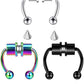 LAIMALA 16G Nose Rings Horseshoe Fake Nose Ring Hoop Magnetic Septum Nose Ring Horseshoe Stainless Steel Faux Fake Nose Septum Rings Non-Pierced Clip