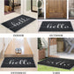 Door Mat (30"X17.5",Black), Durable Welcome Mat Low Profile Floor Mat Front Doormat Indoor Outdoor Door Rug Non Slip Rugs for Entryway, Patio, High Traffic Areas