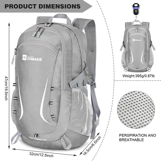 Packable Hiking Backpack 40L:Lightweight Foldable Backpacks Water Resistant - Small Packable Back Pack for Travel